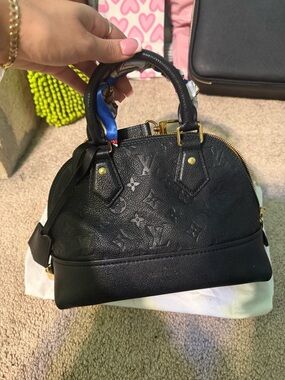 Louis Vuitton Black Alma Bb Empreinte Leather